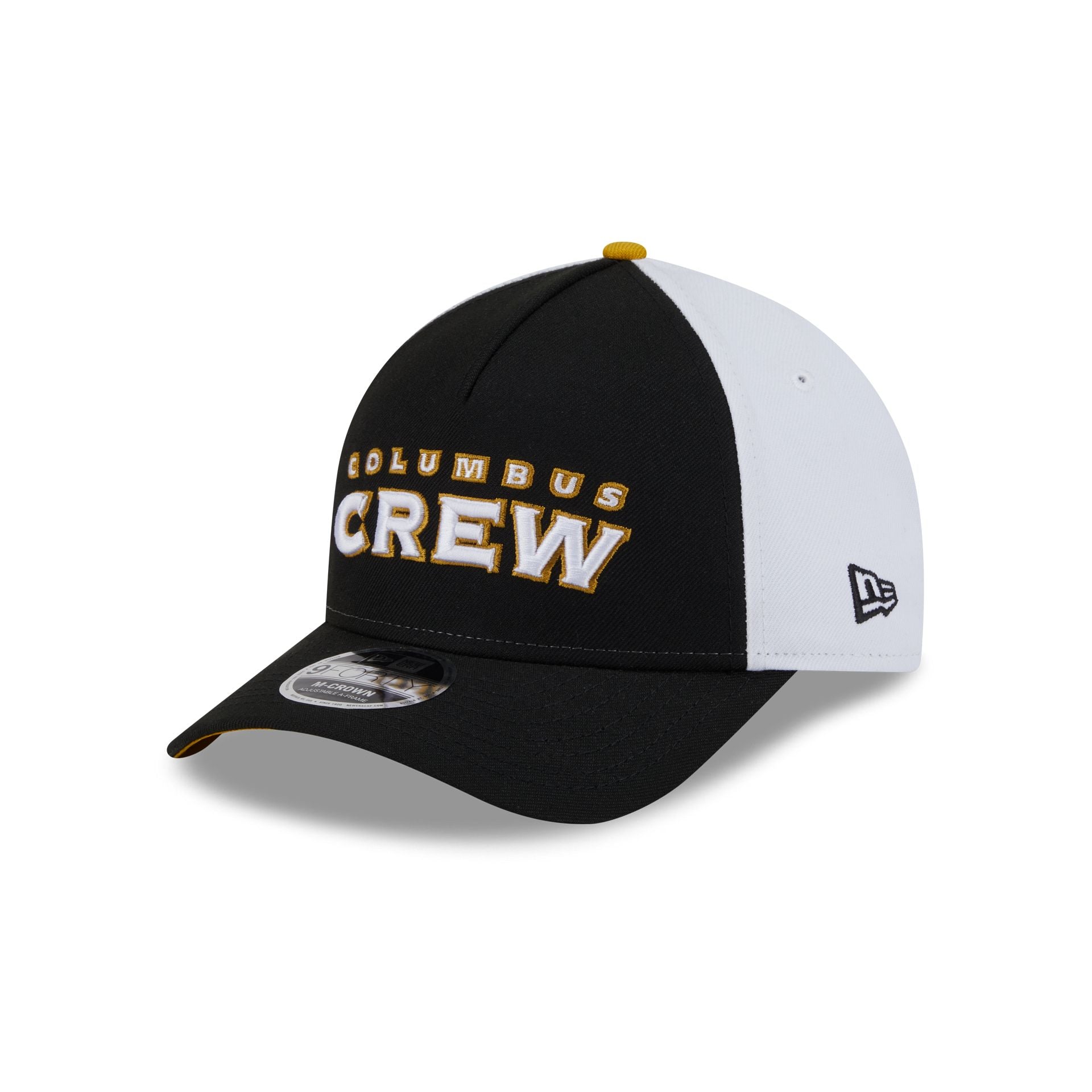 Columbus Crew 2025 Jersey Hook Black 9FORTY M-Crown A-Frame Snapback Hat - Image 3