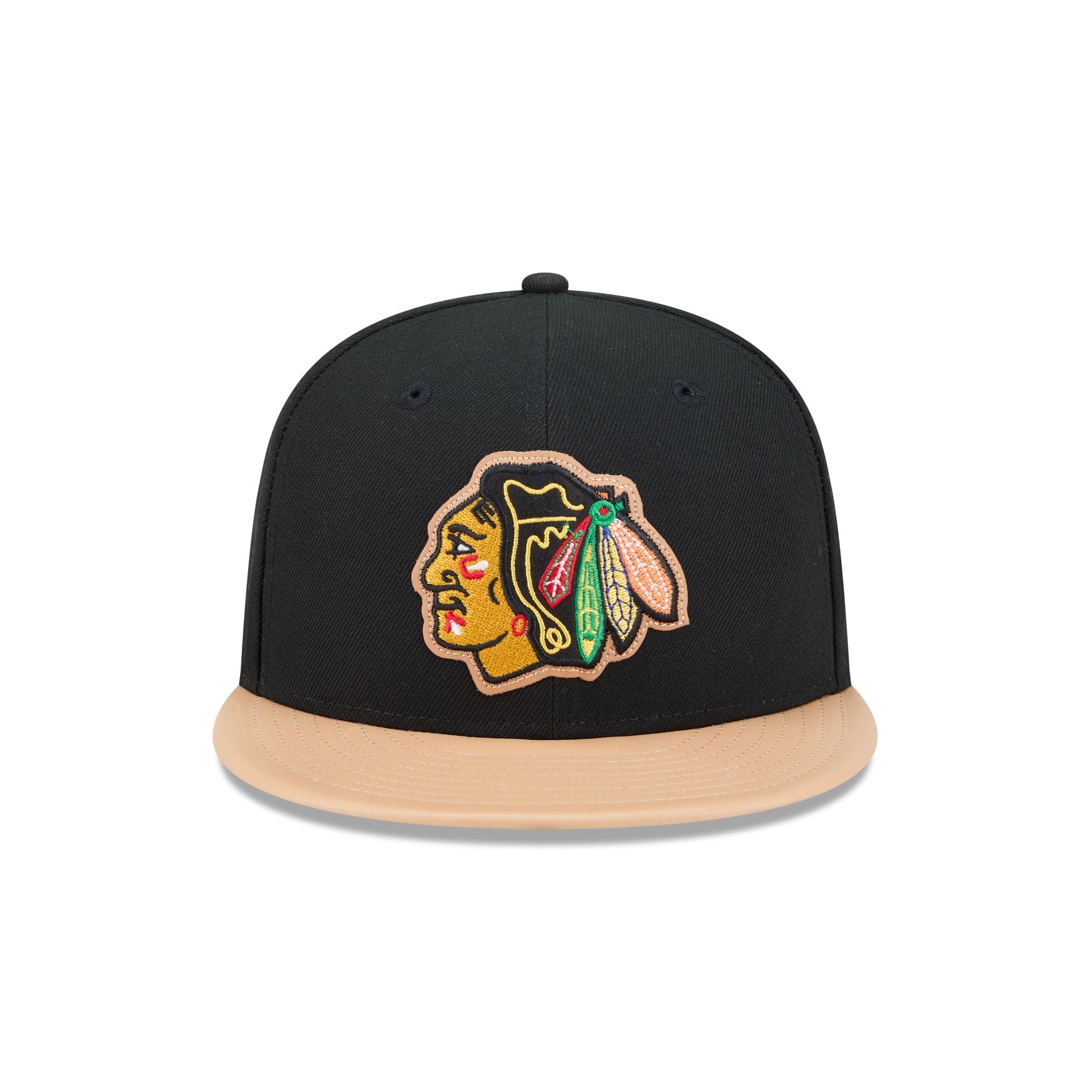 Chicago Blackhawks Leather Visor 59FIFTY Fitted Hat - Image 2