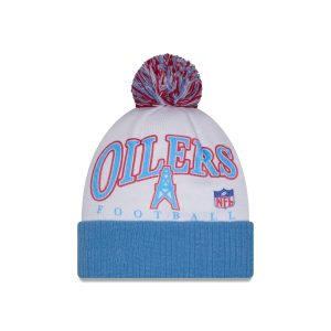 Oilers Spirit Pom Knit Hat