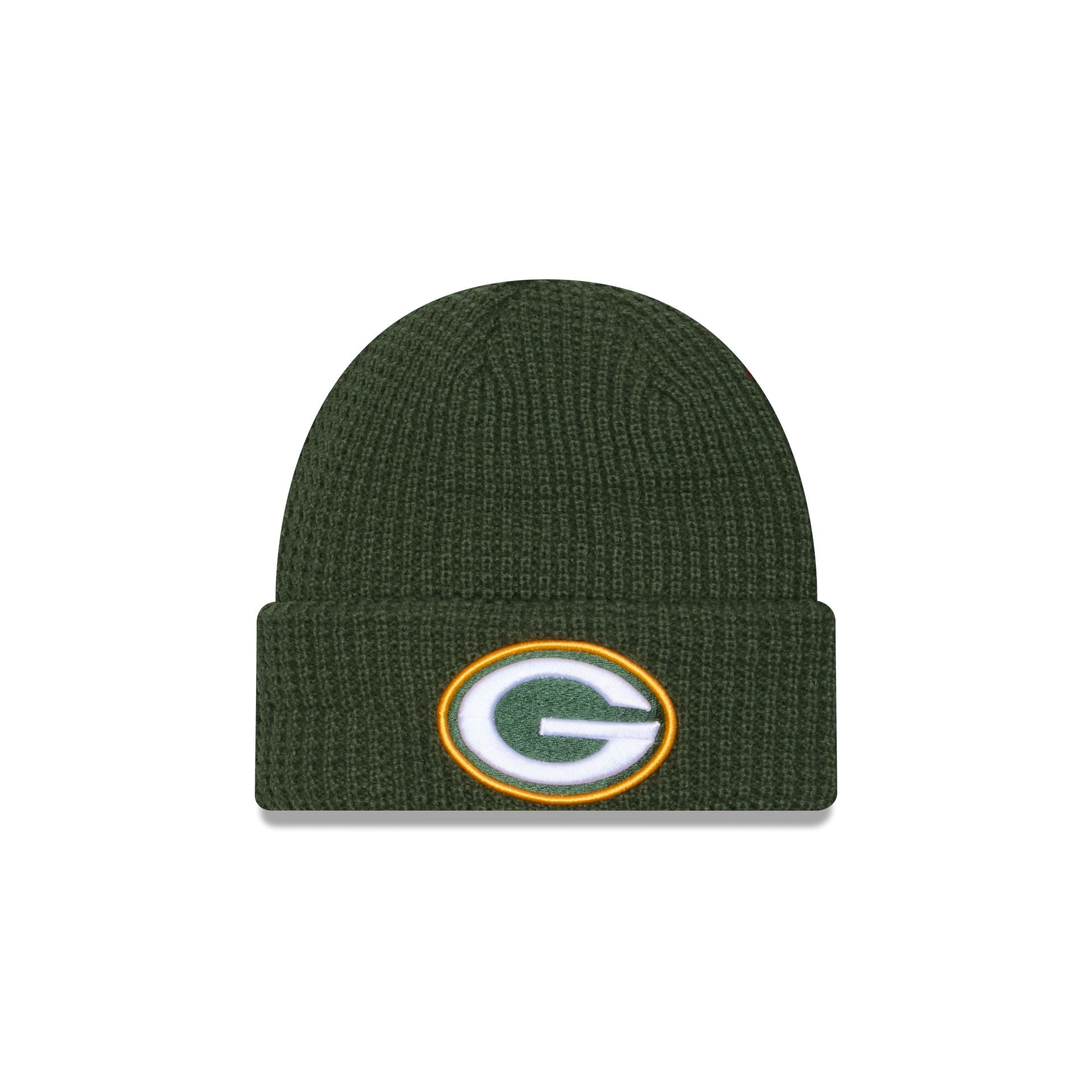 Green Bay Packers Waffle Stitch Knit Beanie Hat