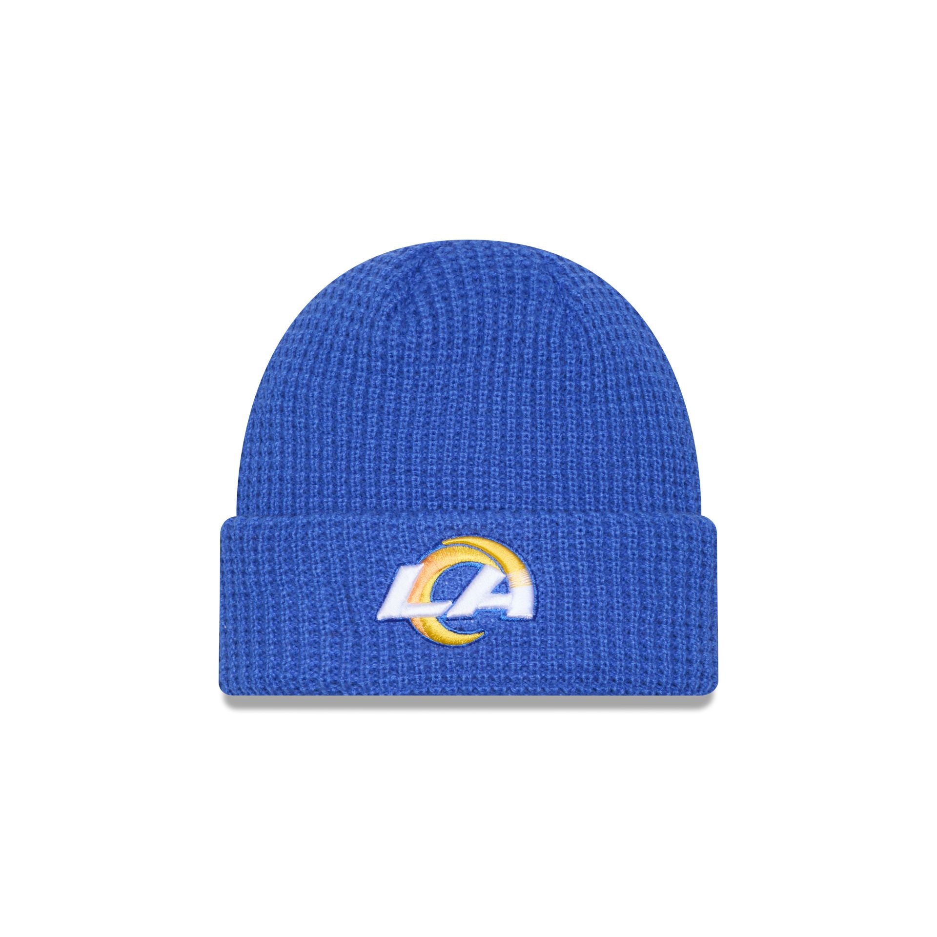 Los Angeles Rams Waffle Stitch Knit Beanie Hat