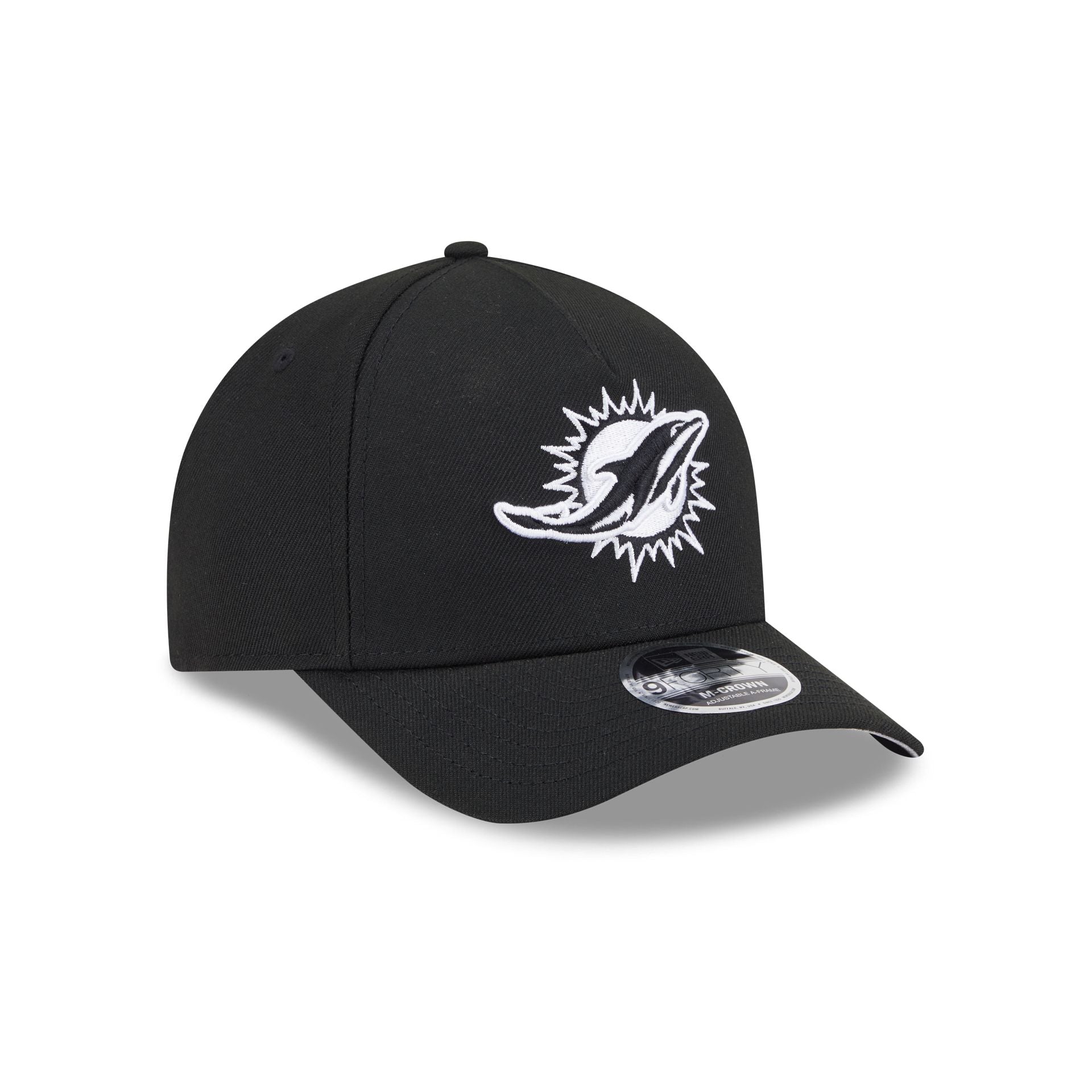 Miami Dolphins Black & White 9FORTY M-Crown A-Frame Snapback Hat - Image 3