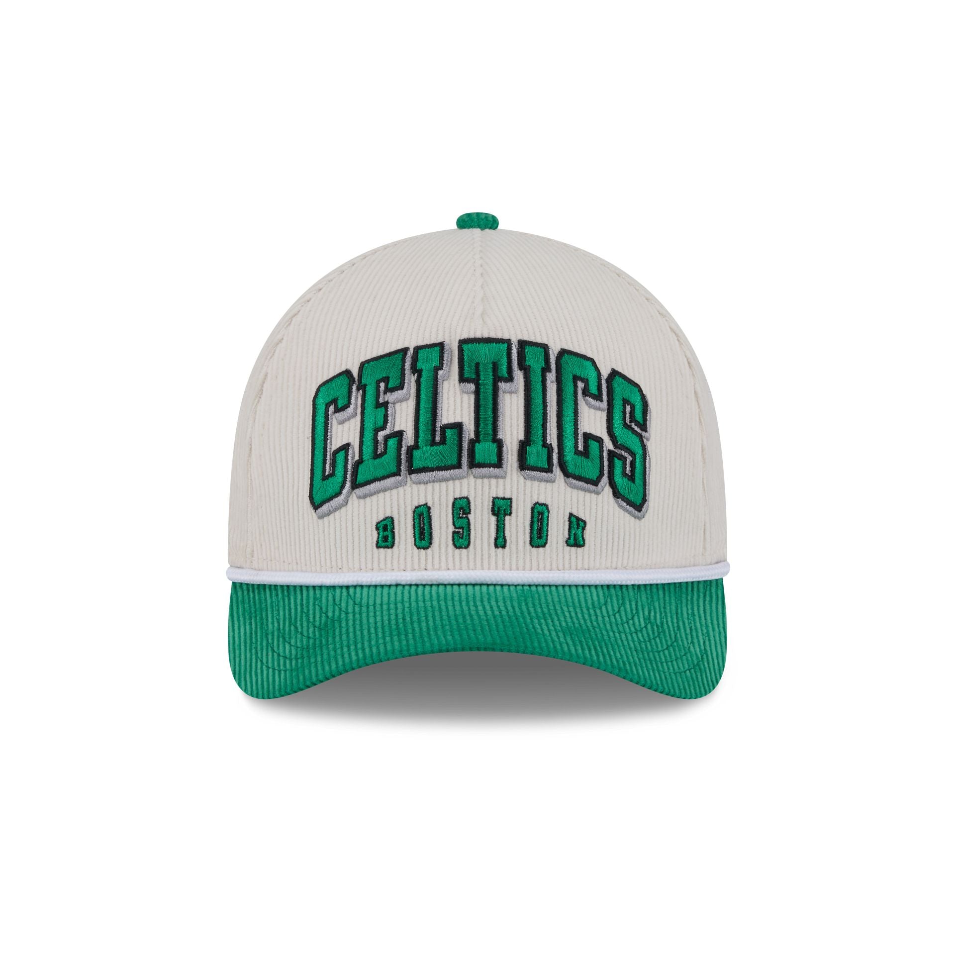 Boston Celtics Stacked Corduroy 9FORTY M-Crown A-Frame Snapback Hat - Image 2