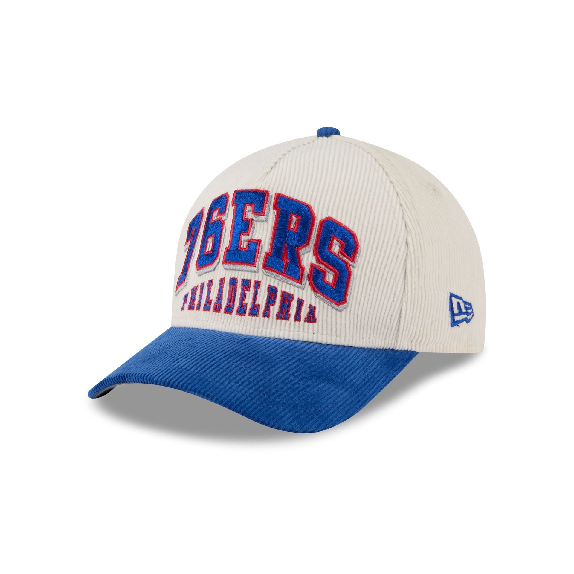Philadelphia 76ers Stacked Corduroy 9FORTY M-Crown A-Frame Snapback Hat - Image 3
