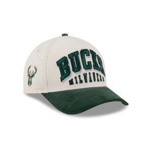 Milwaukee Bucks Stacked Corduroy 9FORTY M-Crown A-Frame Snapback Hat