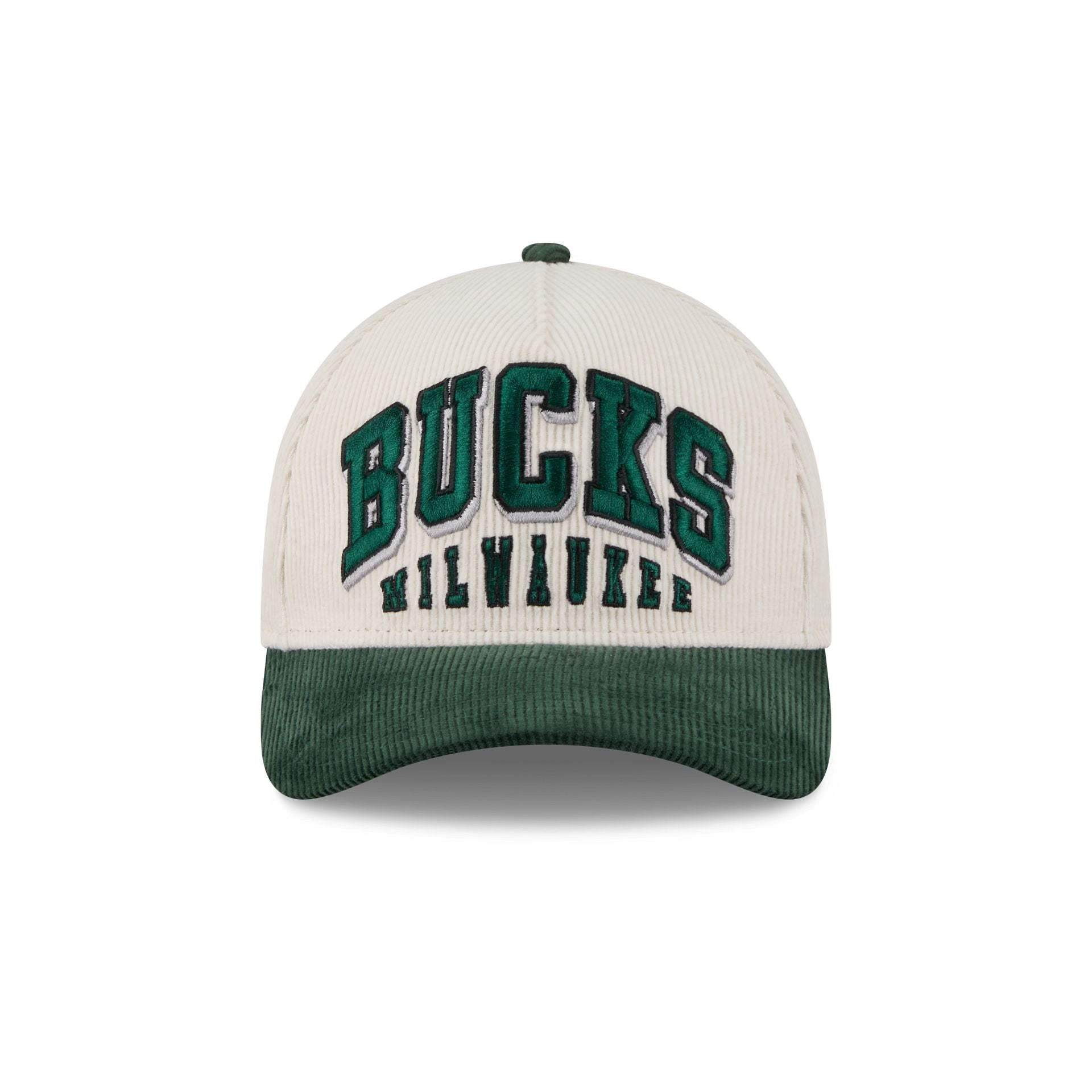 Milwaukee Bucks Stacked Corduroy 9FORTY M-Crown A-Frame Snapback Hat - Image 2