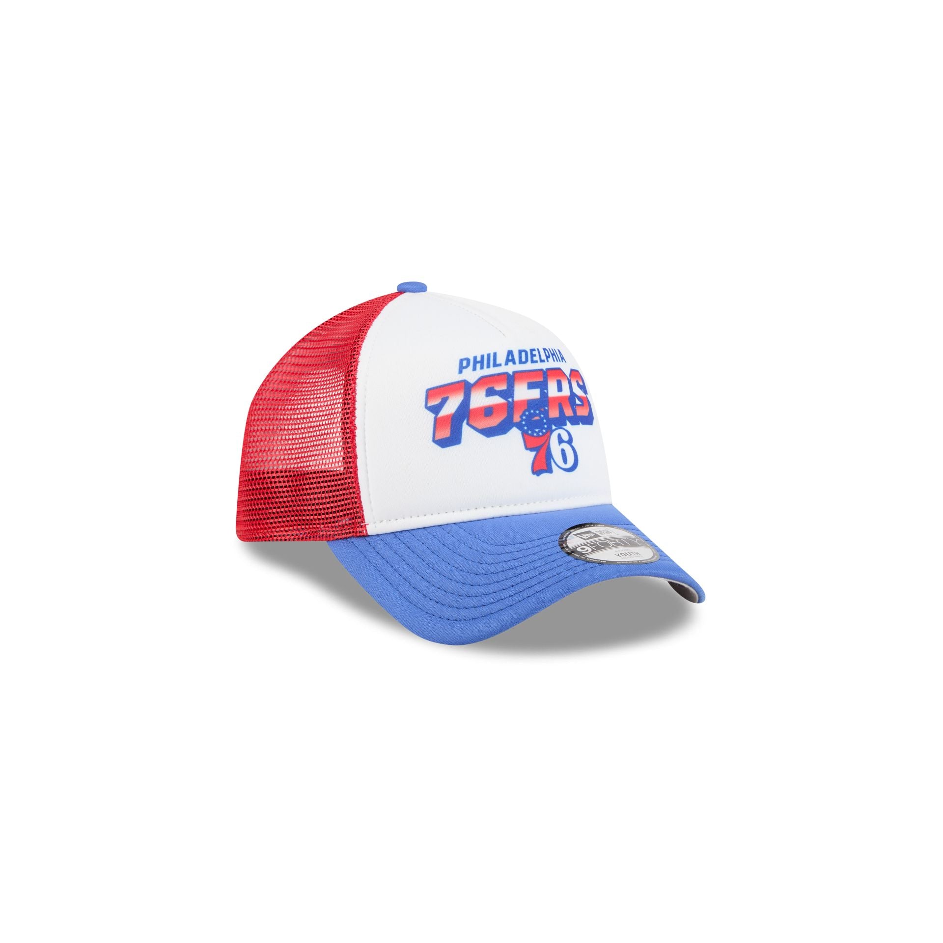 Philadelphia 76ers Shine Kids 9FORTY A-Frame Trucker Hat - Image 3