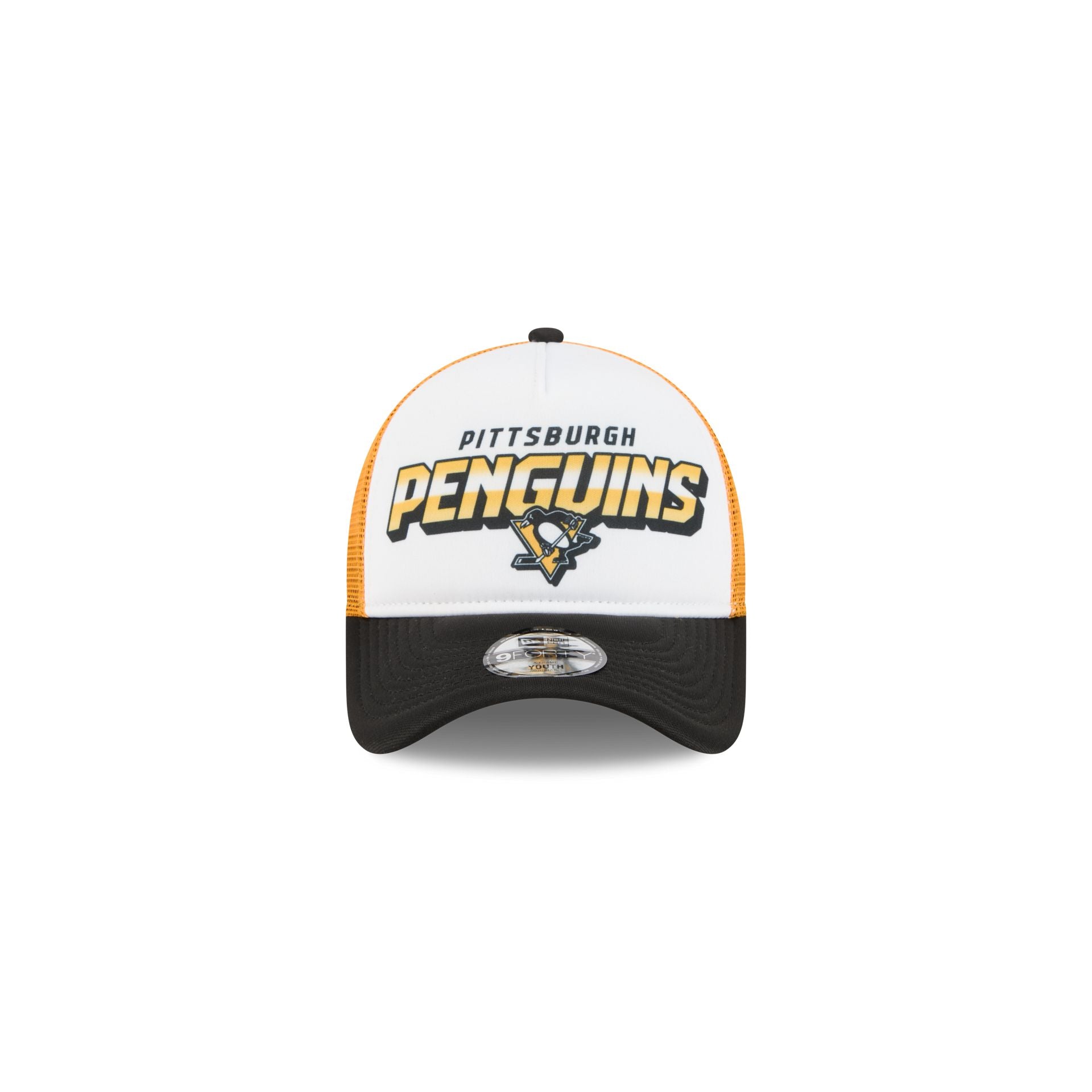 Pittsburgh Penguins Shine Kids 9FORTY A-Frame Trucker Hat - Image 2