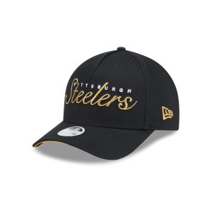 Pittsburgh Steelers Metallic Women's 9FORTY M-Crown A-Frame Snapback Hat