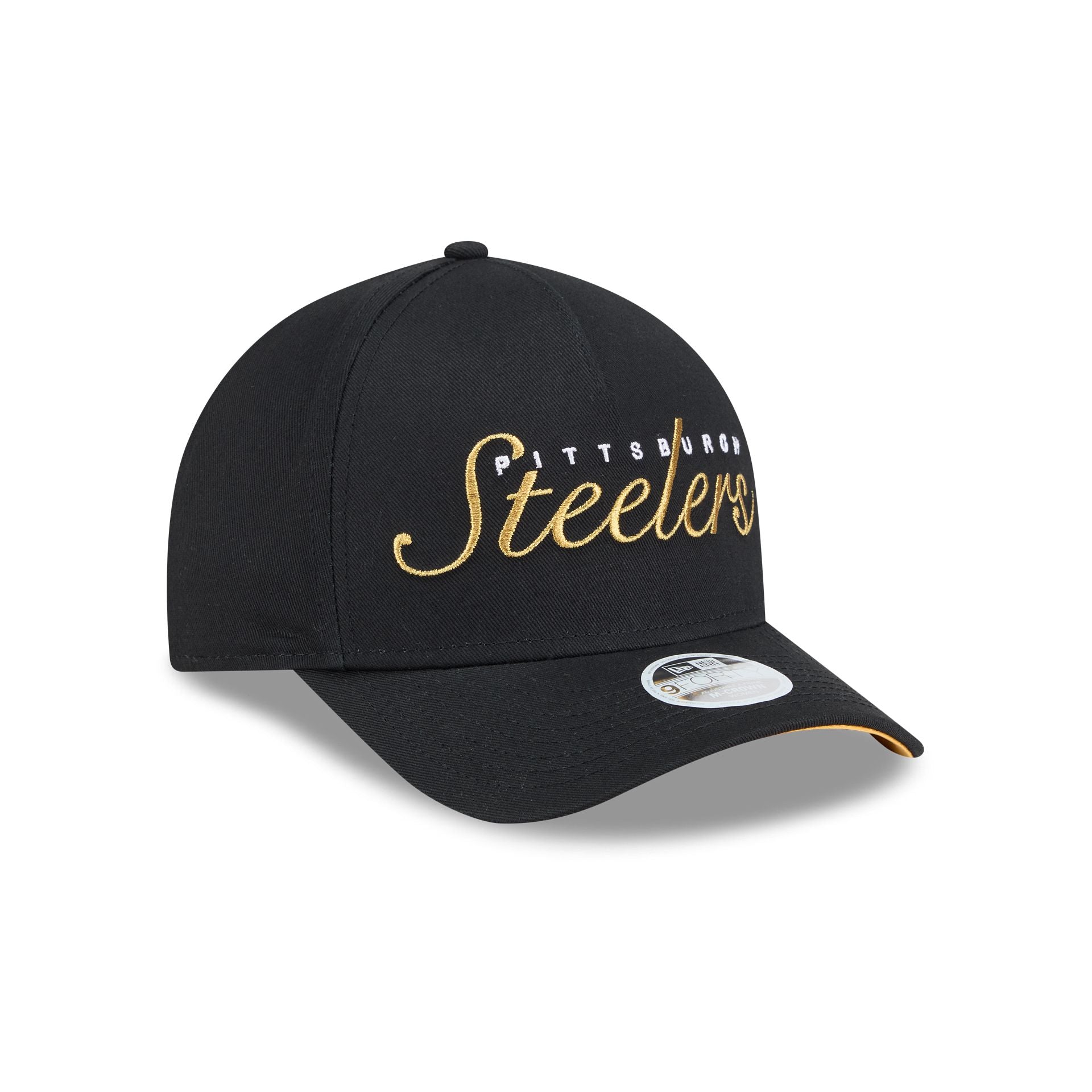 Pittsburgh Steelers Metallic Women's 9FORTY M-Crown A-Frame Snapback Hat - Image 3