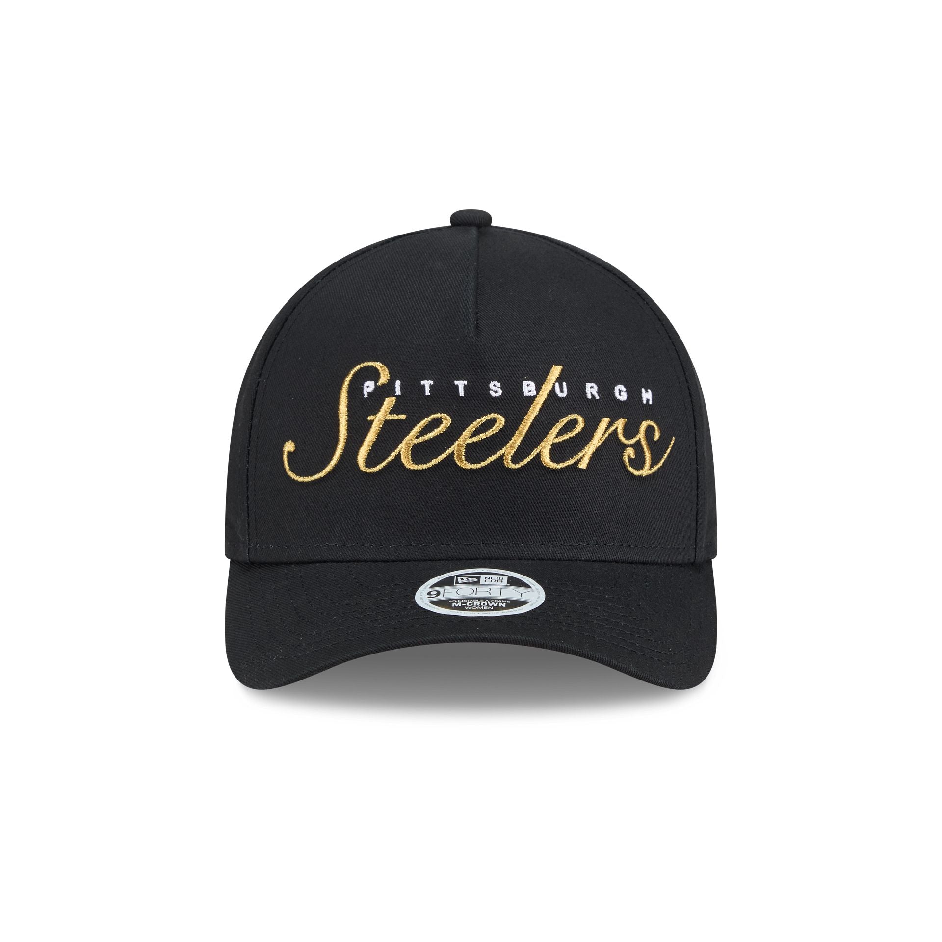 Pittsburgh Steelers Metallic Women's 9FORTY M-Crown A-Frame Snapback Hat - Image 2