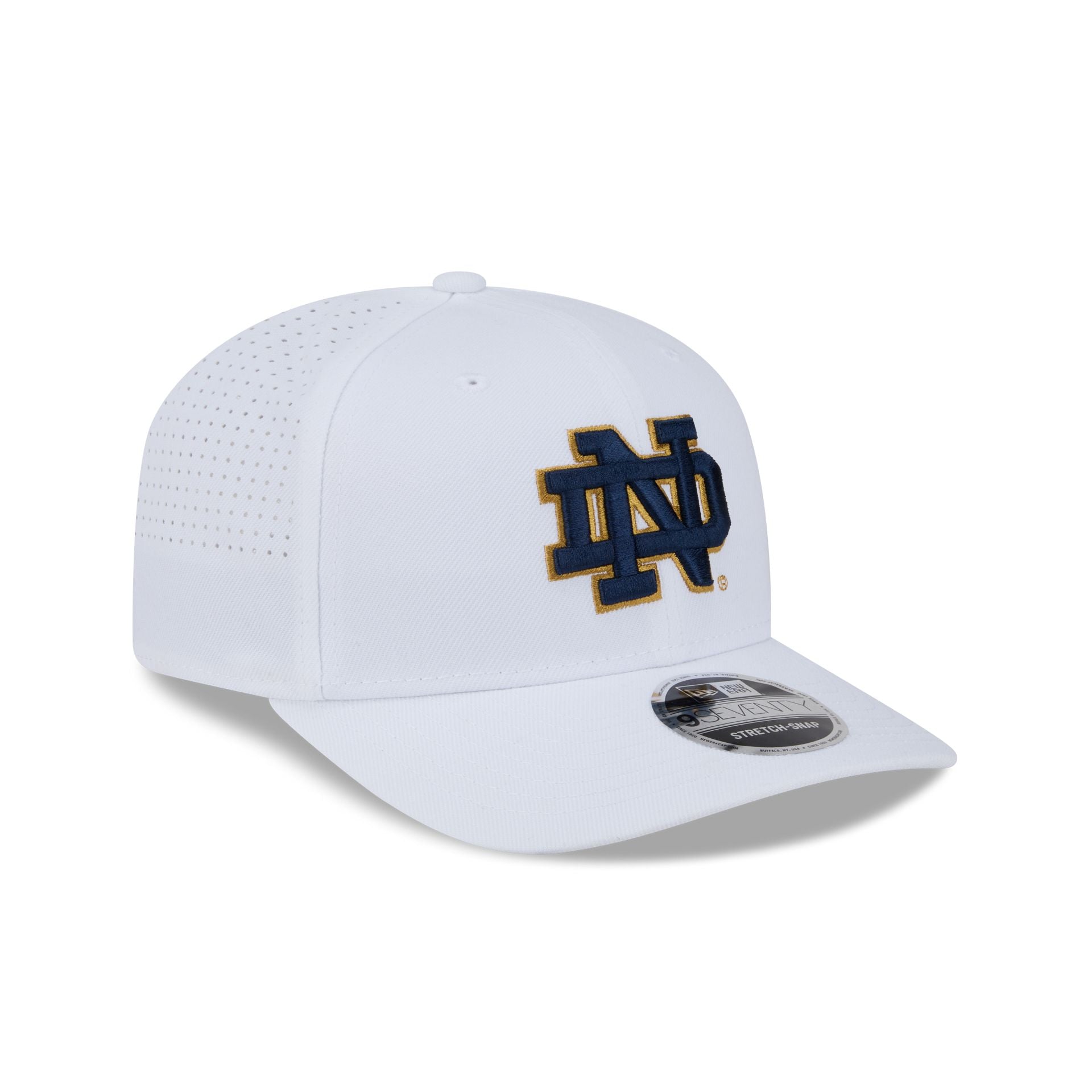 Notre Dame Fighting Irish Optic White Performance 9SEVENTY Stretch-Snap Hat - Image 3