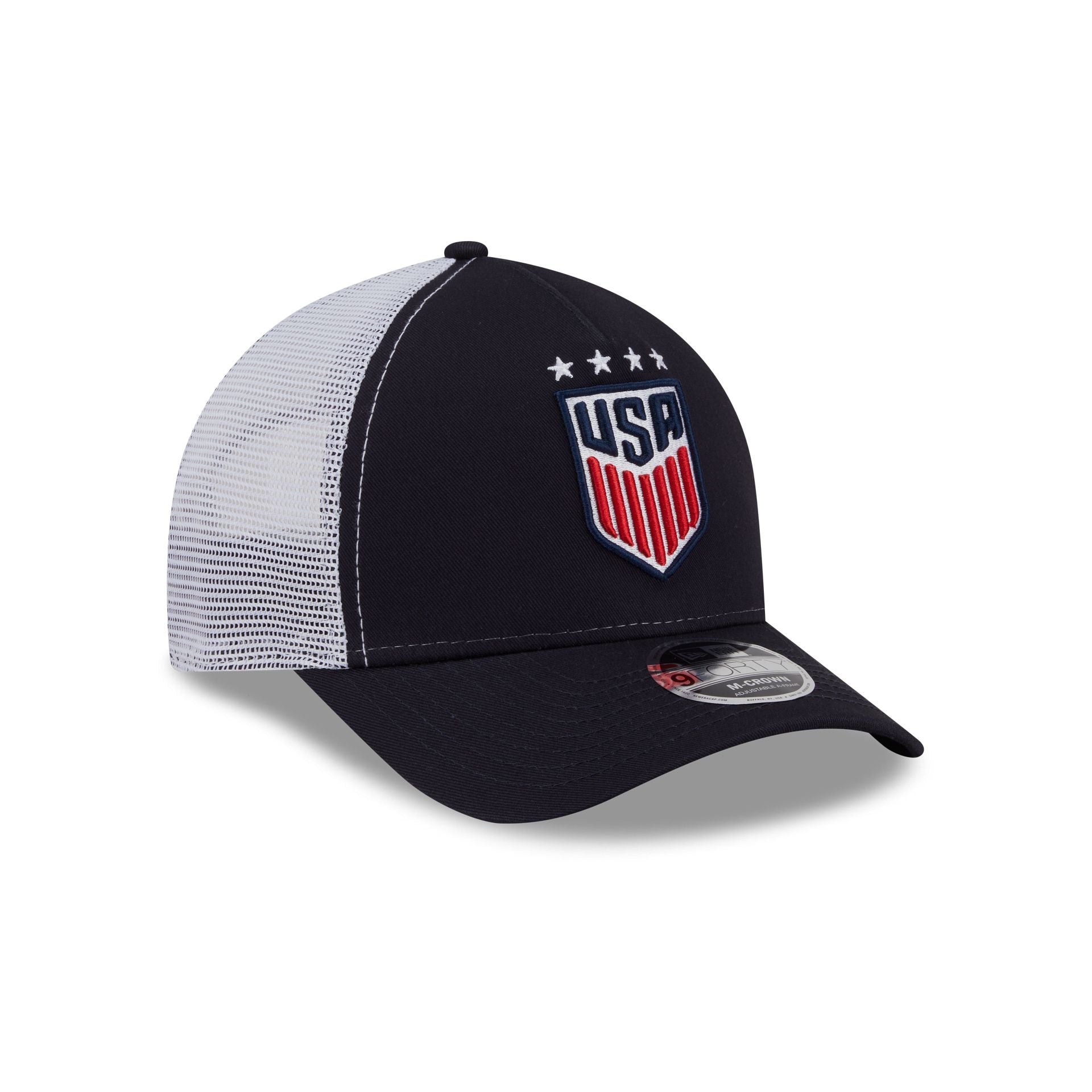 US Soccer Women's National Team Navy 9FORTY M-Crown A-Frame Trucker Hat - Image 3