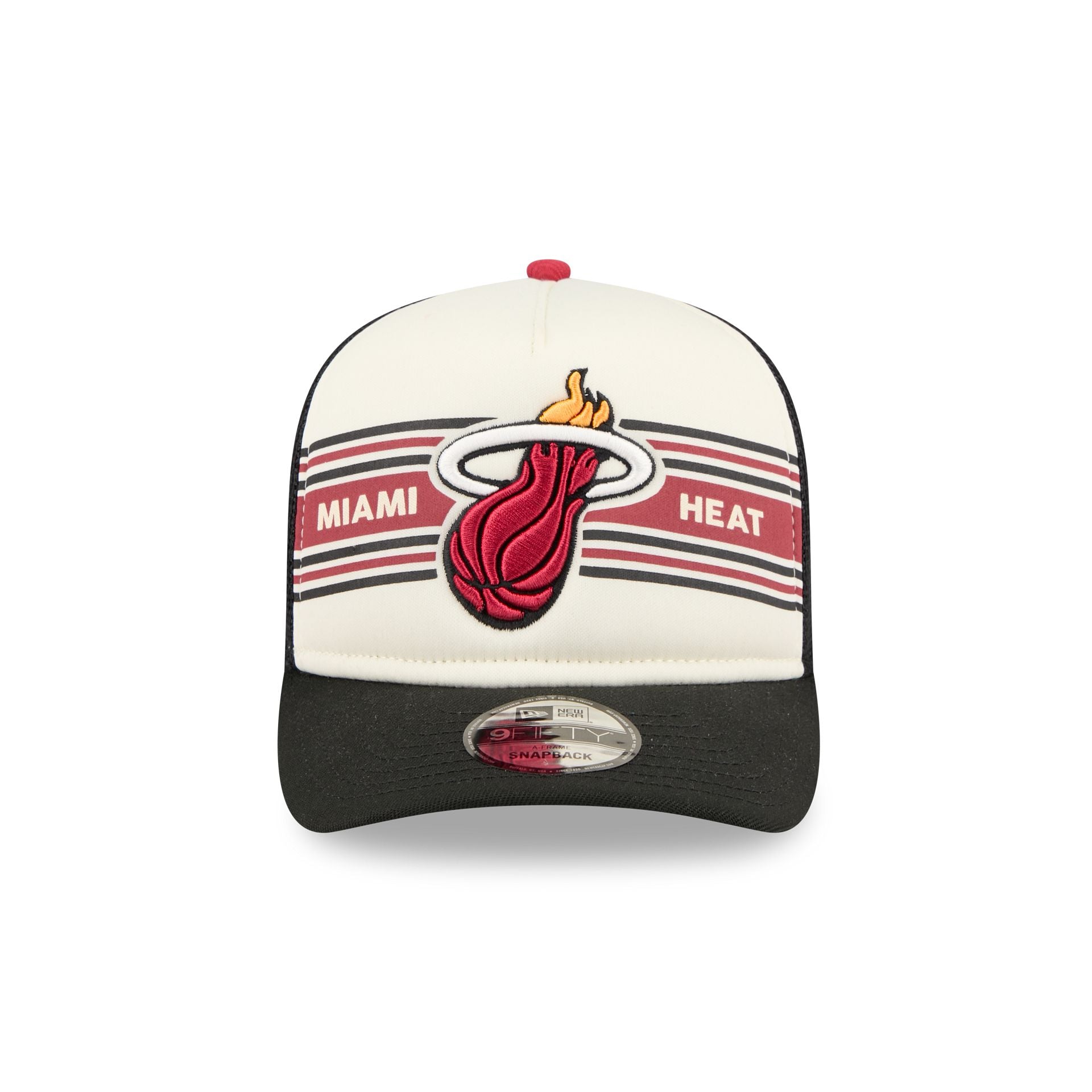 Miami Heat Banner 9FIFTY A-Frame Trucker Hat - Image 2