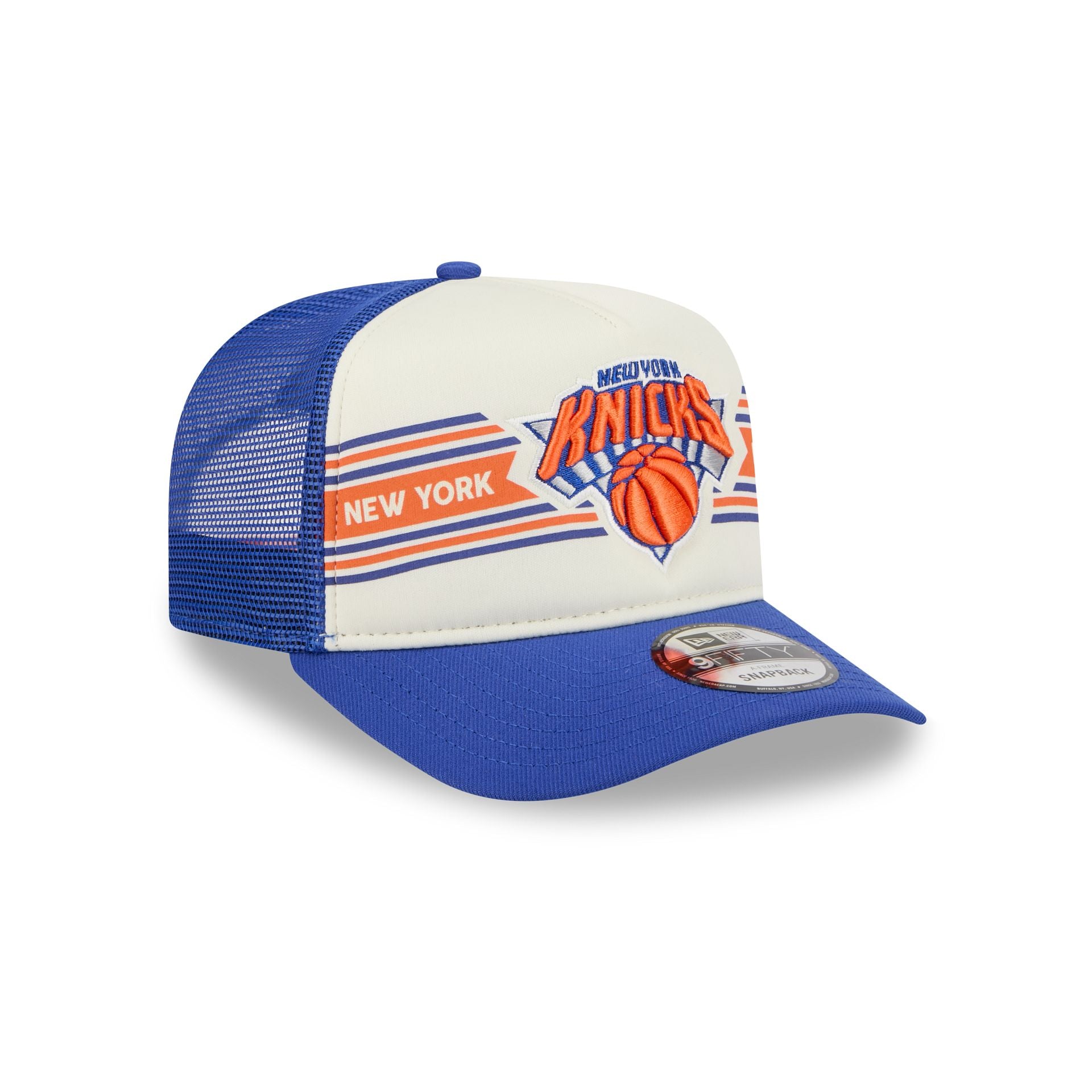 New York Knicks Banner 9FIFTY A-Frame Trucker Hat - Image 3