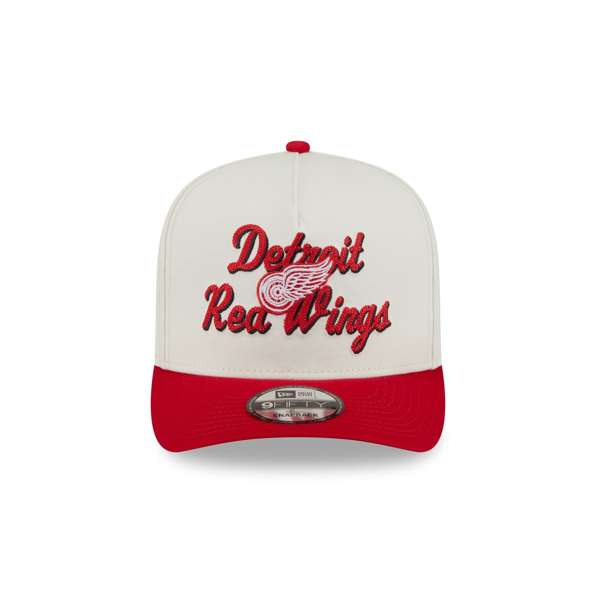 Detroit Red Wings Chainstitch 9FIFTY A-Frame Snapback Hat - Image 2