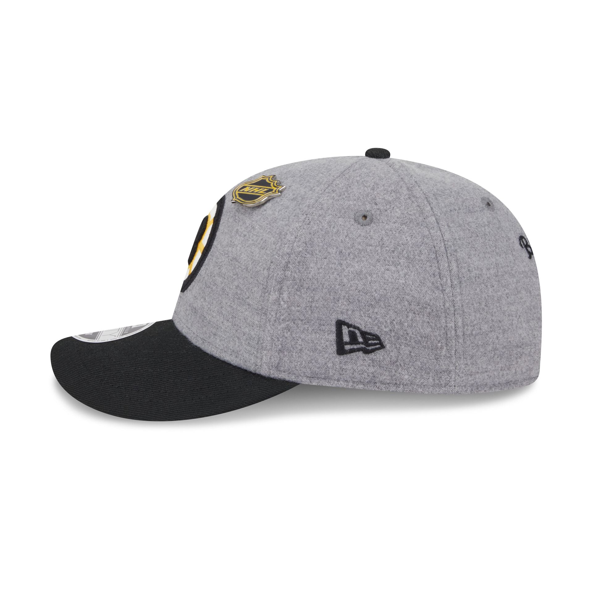 Boston Bruins Heather Gray Wool Low Profile 9FIFTY Snapback Hat - Image 5