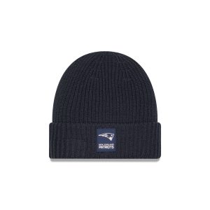 New England Patriots 2025 Sideline Cold Weather Steel Clouds Cuff Knit Beanie