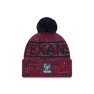 Houston Texans 2025 Sideline Cold Weather Pom Knit Hat