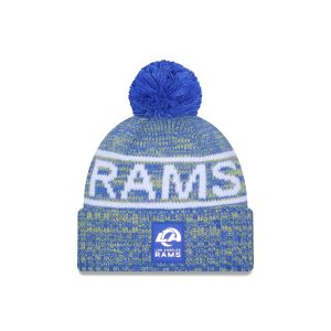 Los Angeles Rams 2025 Sideline Cold Weather Pom Knit Hat