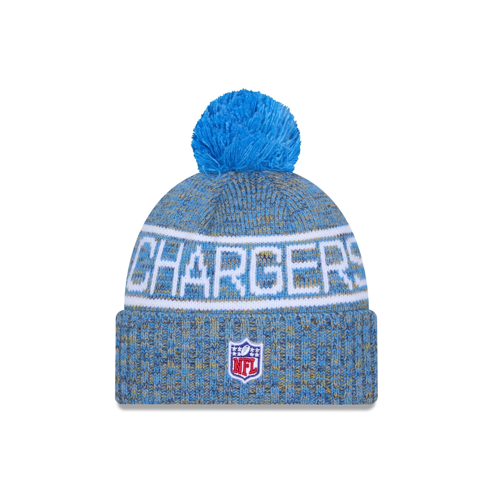 Los Angeles Chargers 2025 Sideline Cold Weather Pom Knit Hat - Image 3