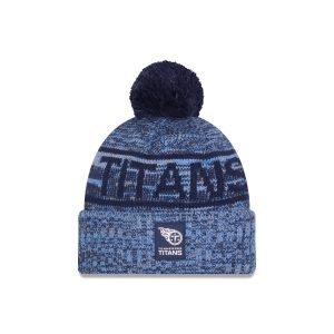 Tennessee Titans 2025 Sideline Cold Weather Pom Knit Hat