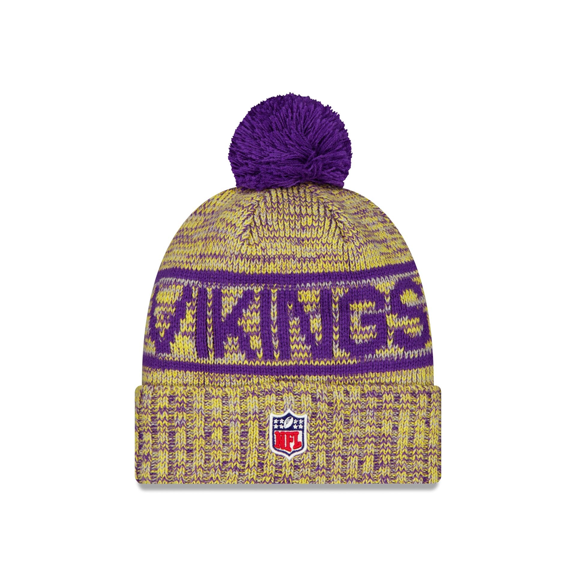 Minnesota Vikings 2025 Sideline Cold Weather Pom Knit Hat - Image 2