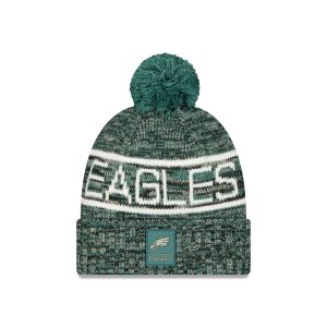 Philadelphia Eagles 2025 Sideline Cold Weather Pom Knit Hat