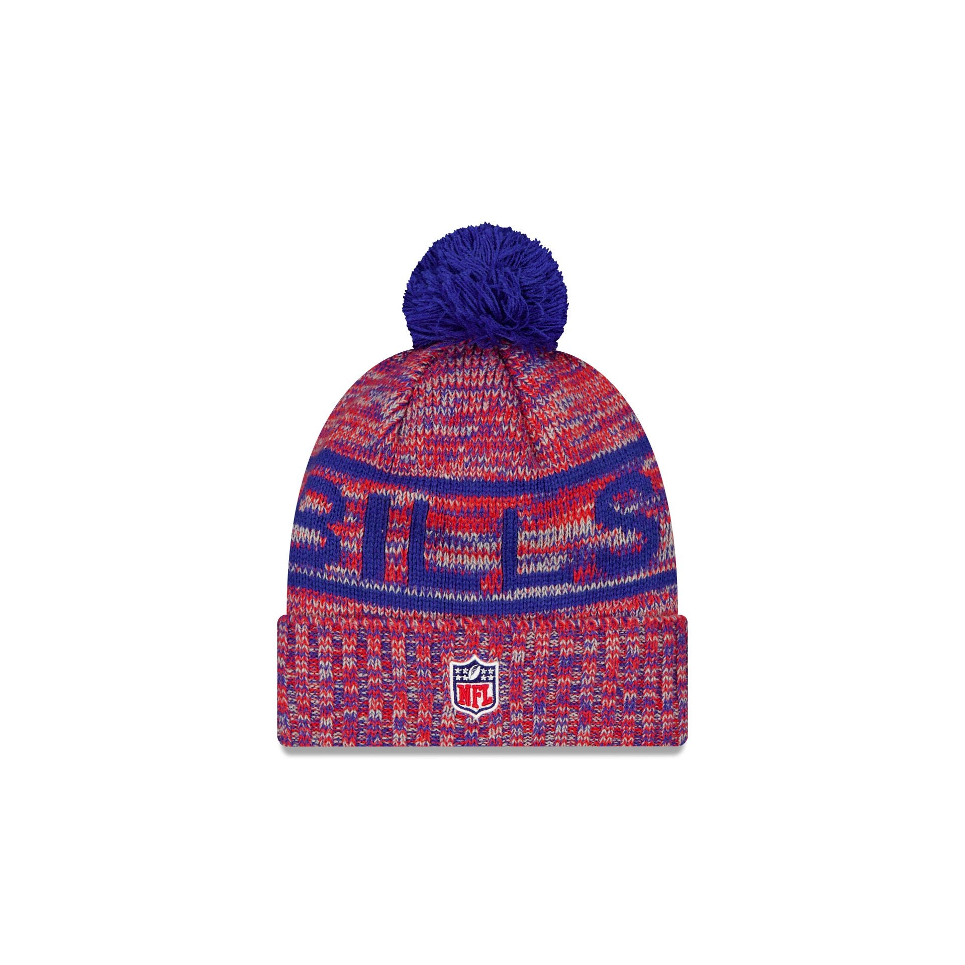 Buffalo Bills 2025 Sideline Cold Weather Kids Pom Knit Hat - Image 3