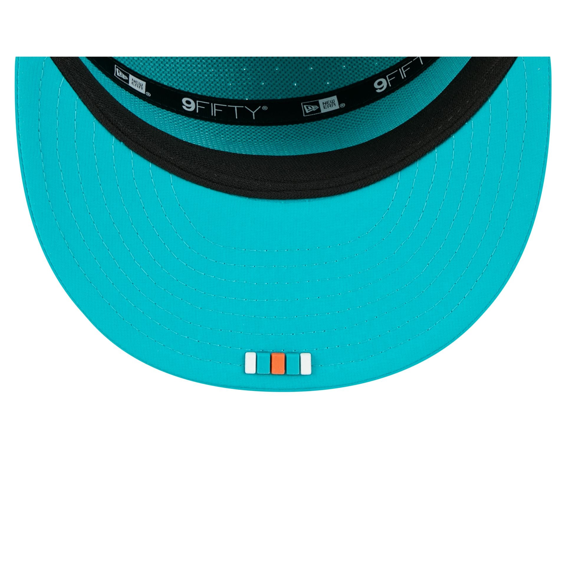Miami Dolphins 2025 Sideline Hot Weather Split Panel 9FIFTY Snapback Hat - Image 7