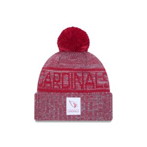 Arizona Cardinals 2025 Sideline Cold Weather Gray Pom Knit Hat
