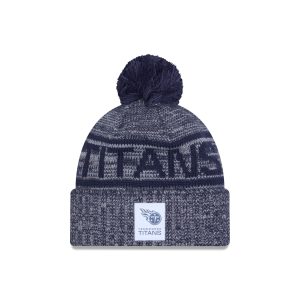 Tennessee Titans 2025 Sideline Cold Weather Gray Pom Knit Hat