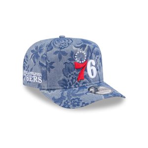 Philadelphia 76ers Denim Jacquard Golfer Hat