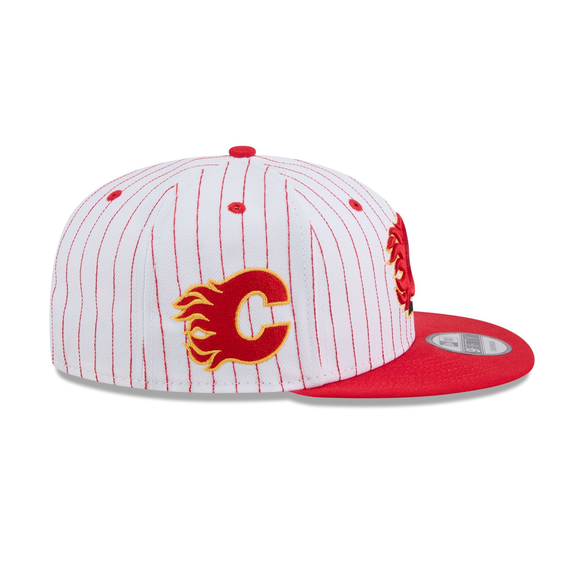 Calgary Flames Deceptor Pinstripe 9FIFTY Snapback Hat - Image 4