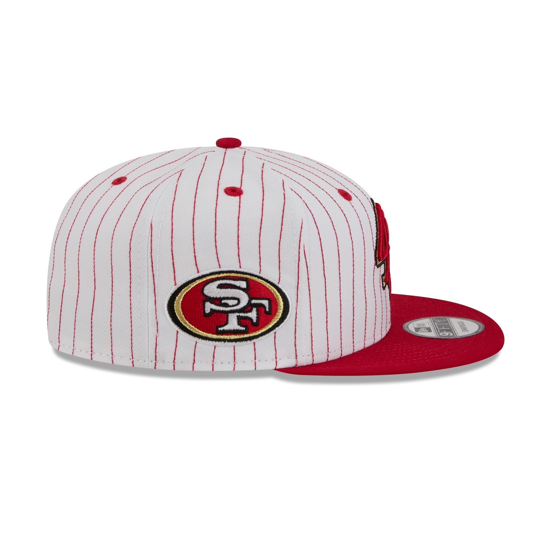 San Francisco 49ers Deceptor Pinstripe 9FIFTY Snapback Hat - Image 4