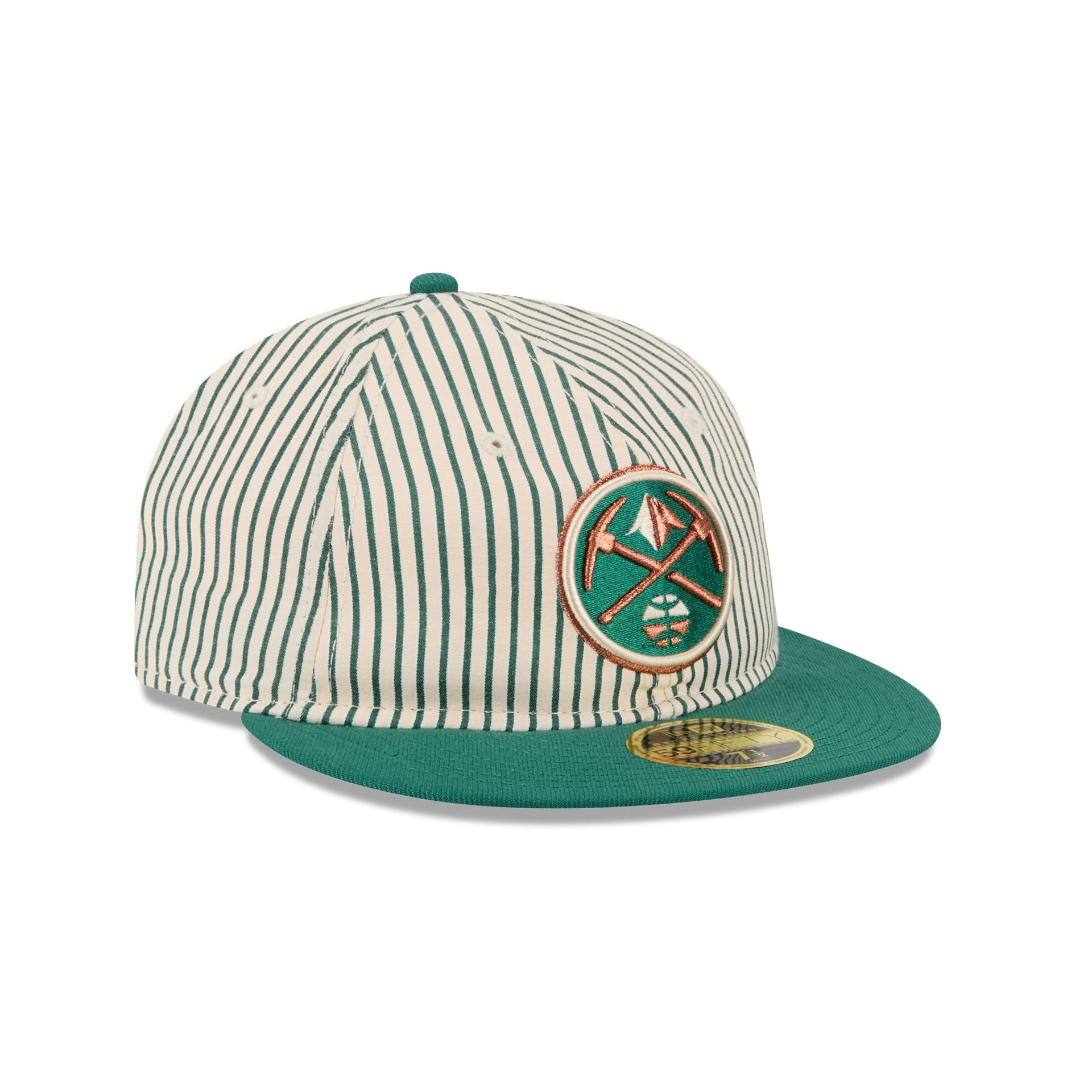 Just Caps Seersucker Denver Nuggets Retro Crown 59FIFTY Fitted Hat - Image 3
