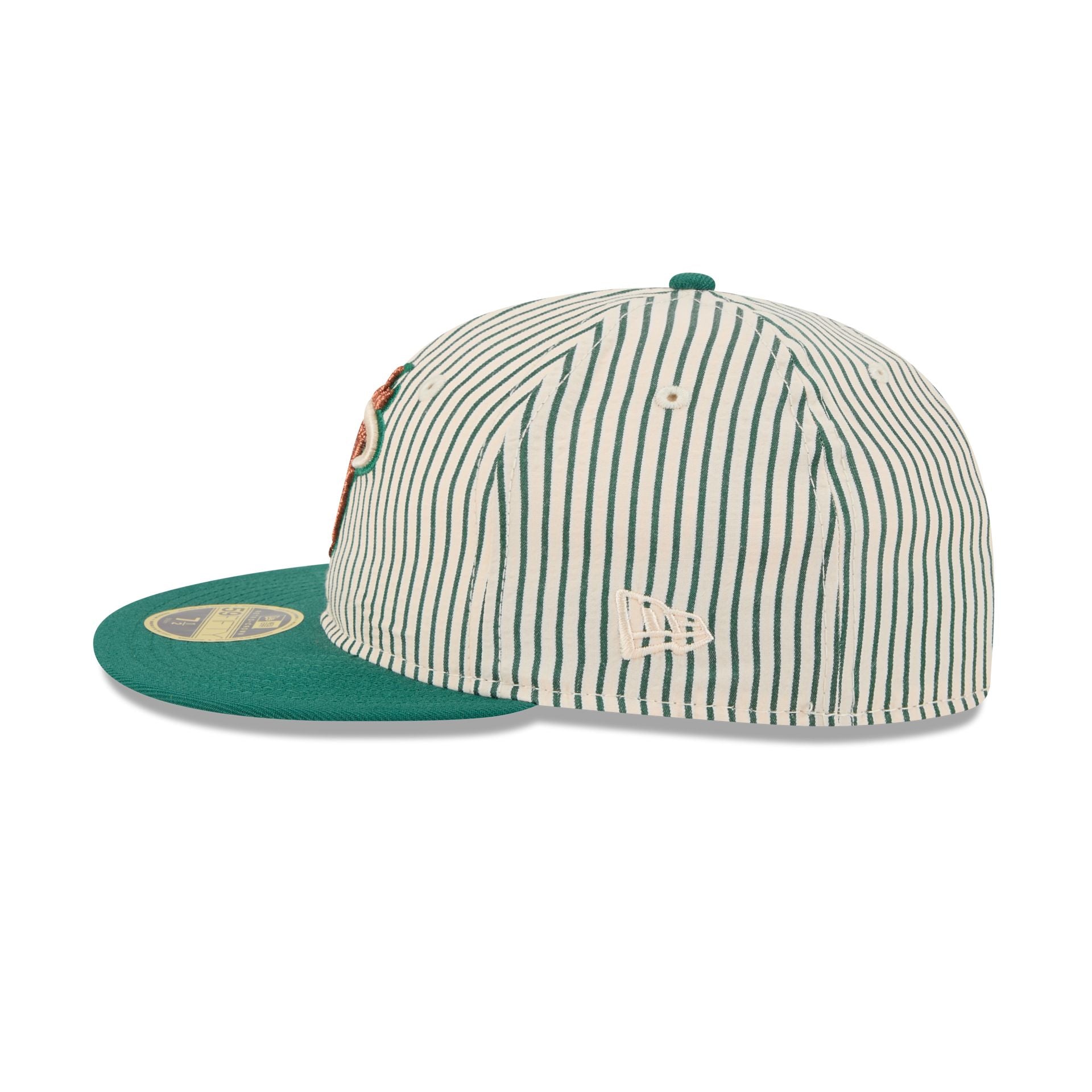 Just Caps Seersucker Miami Heat Retro Crown 59FIFTY Fitted Hat - Image 4