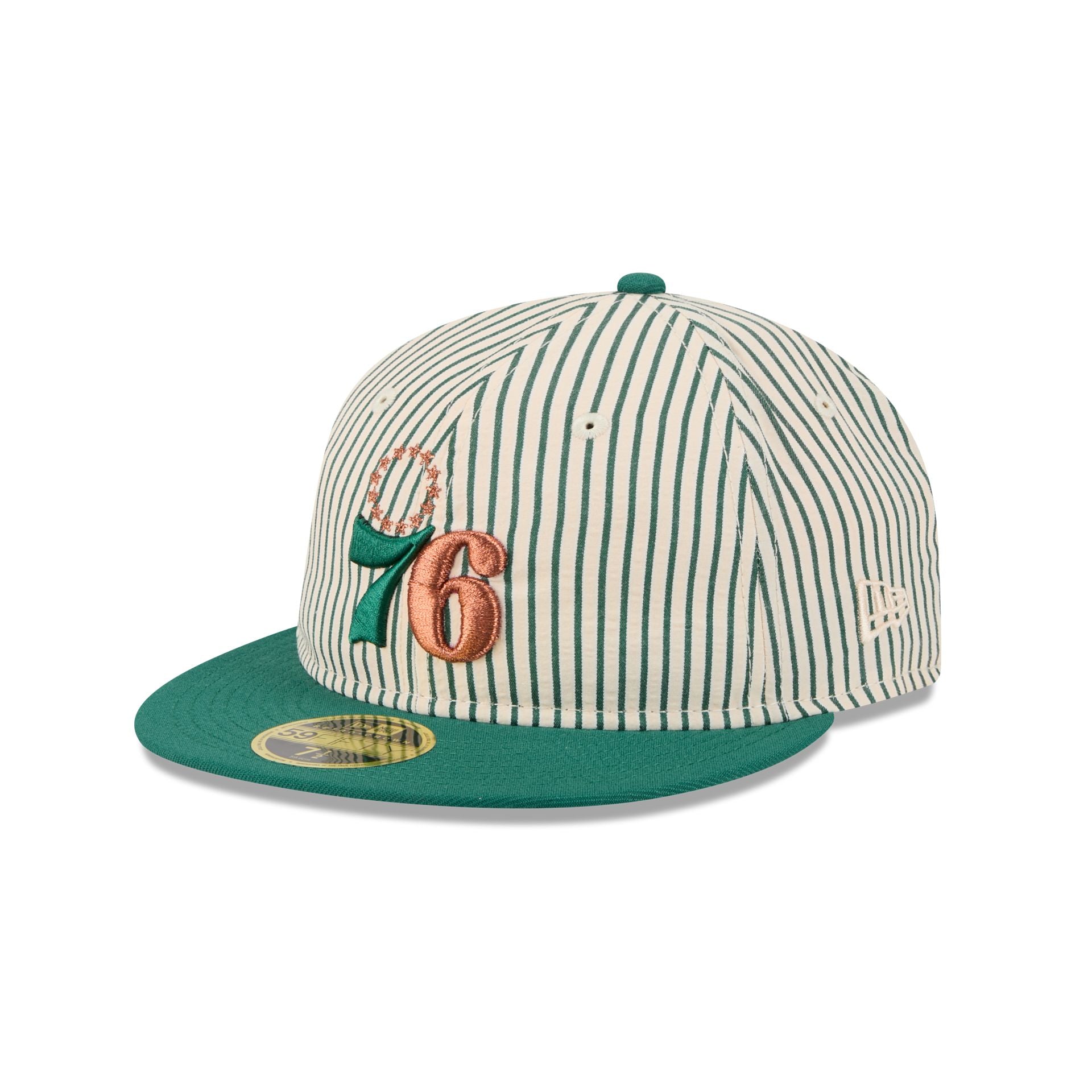 Just Caps Seersucker Philadelphia 76ers Retro Crown 59FIFTY Fitted Hat