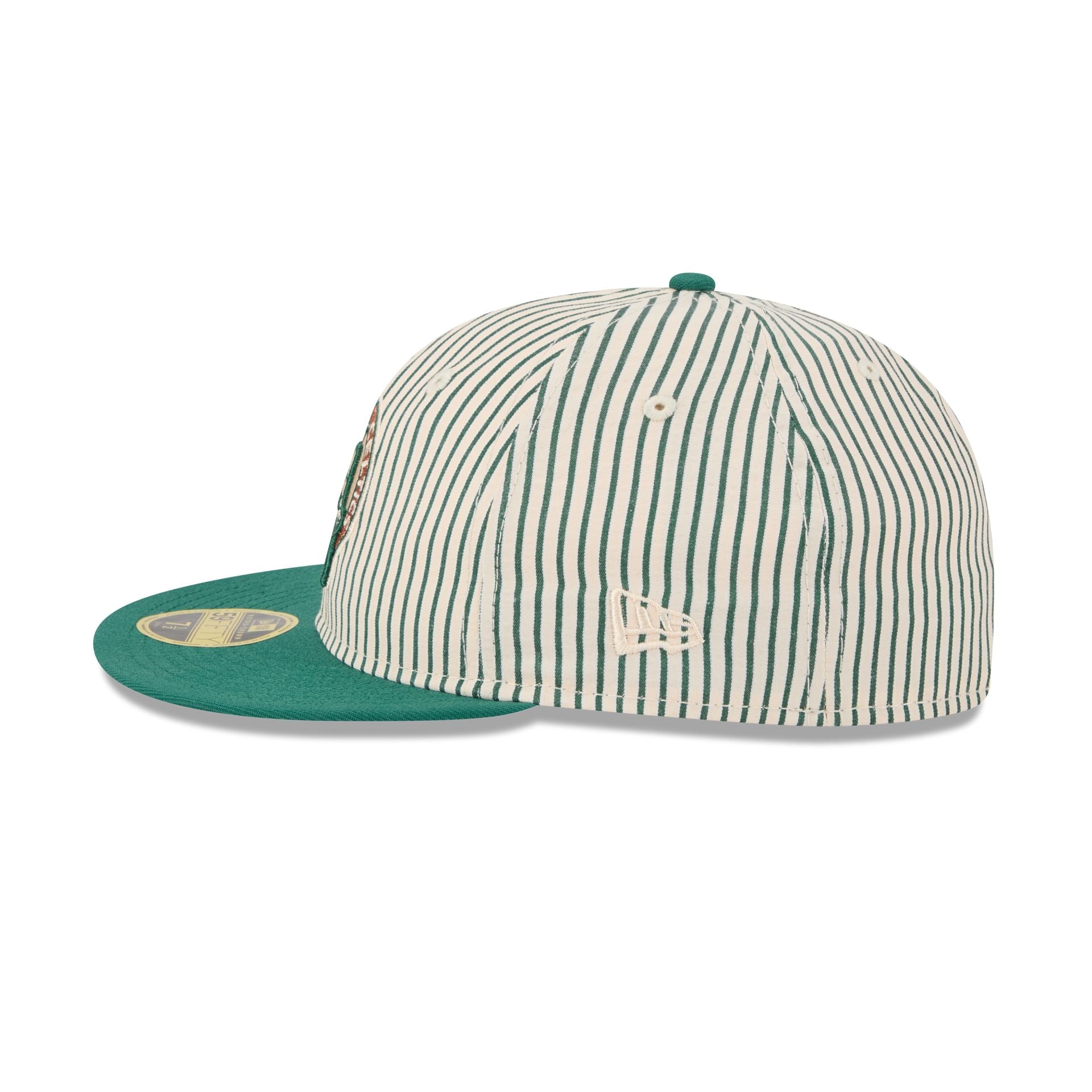 Just Caps Seersucker Boston Celtics Retro Crown 59FIFTY Fitted Hat - Image 4