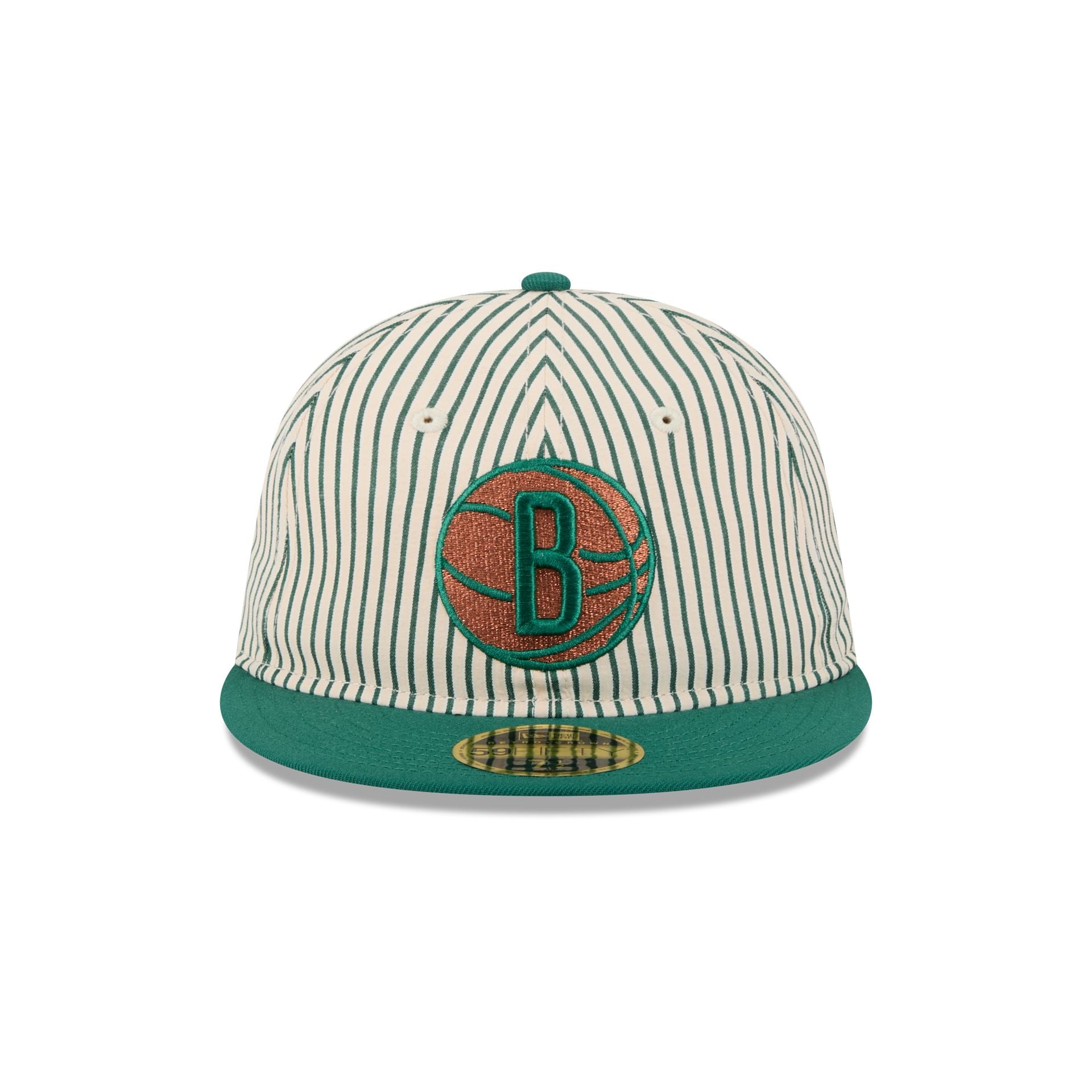 Just Caps Seersucker Brooklyn Nets Retro Crown 59FIFTY Fitted Hat - Image 2