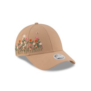 New Era Cap Women's Floral Brown 9FORTY Snapback Hat
