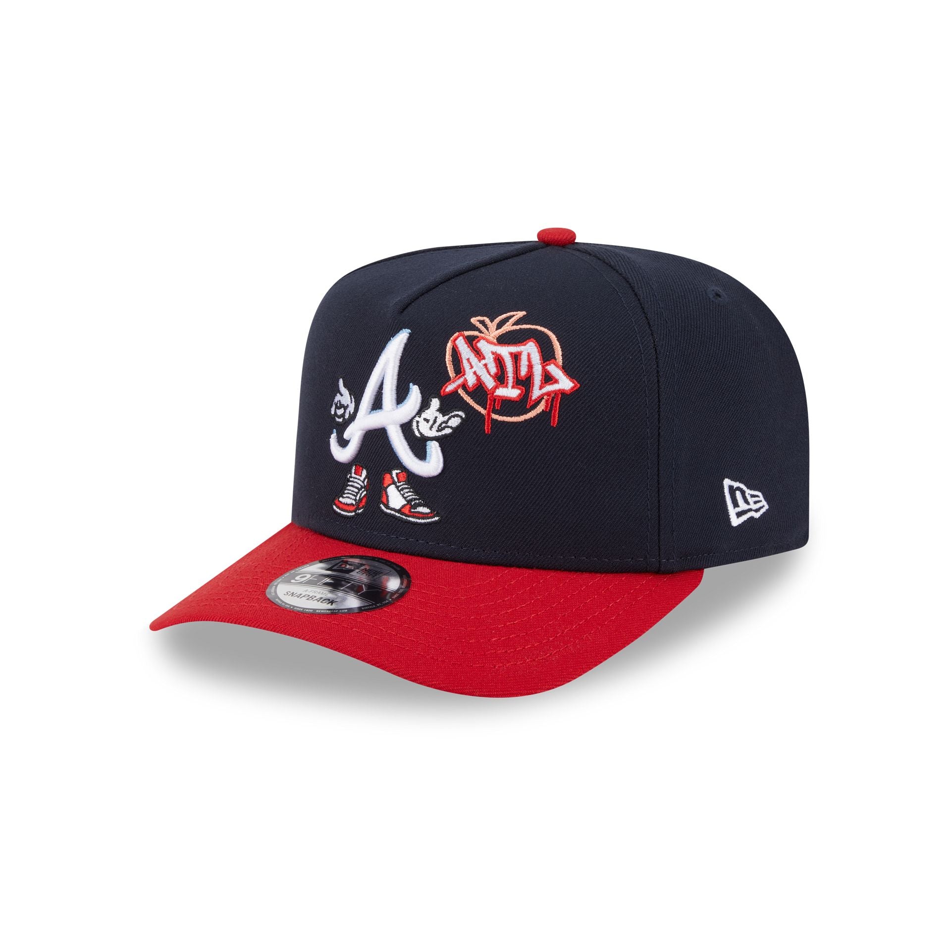 Atlanta Braves Cartoon 9FIFTY A-Frame Snapback Hat - Image 3