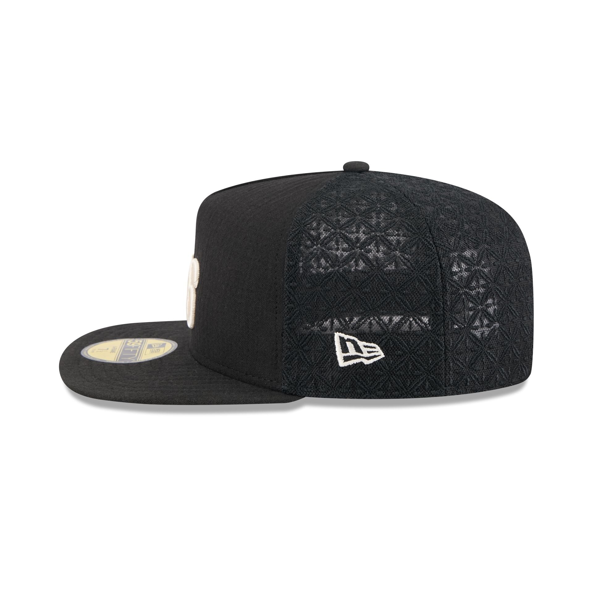 Philadelphia 76ers Black Mesh 59FIFTY A-Frame Fitted Hat - Image 4