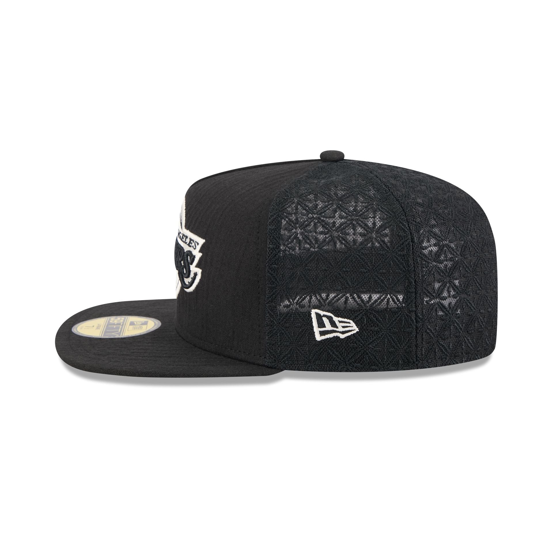 Los Angeles Lakers Black Mesh 59FIFTY A-Frame Fitted Hat - Image 4
