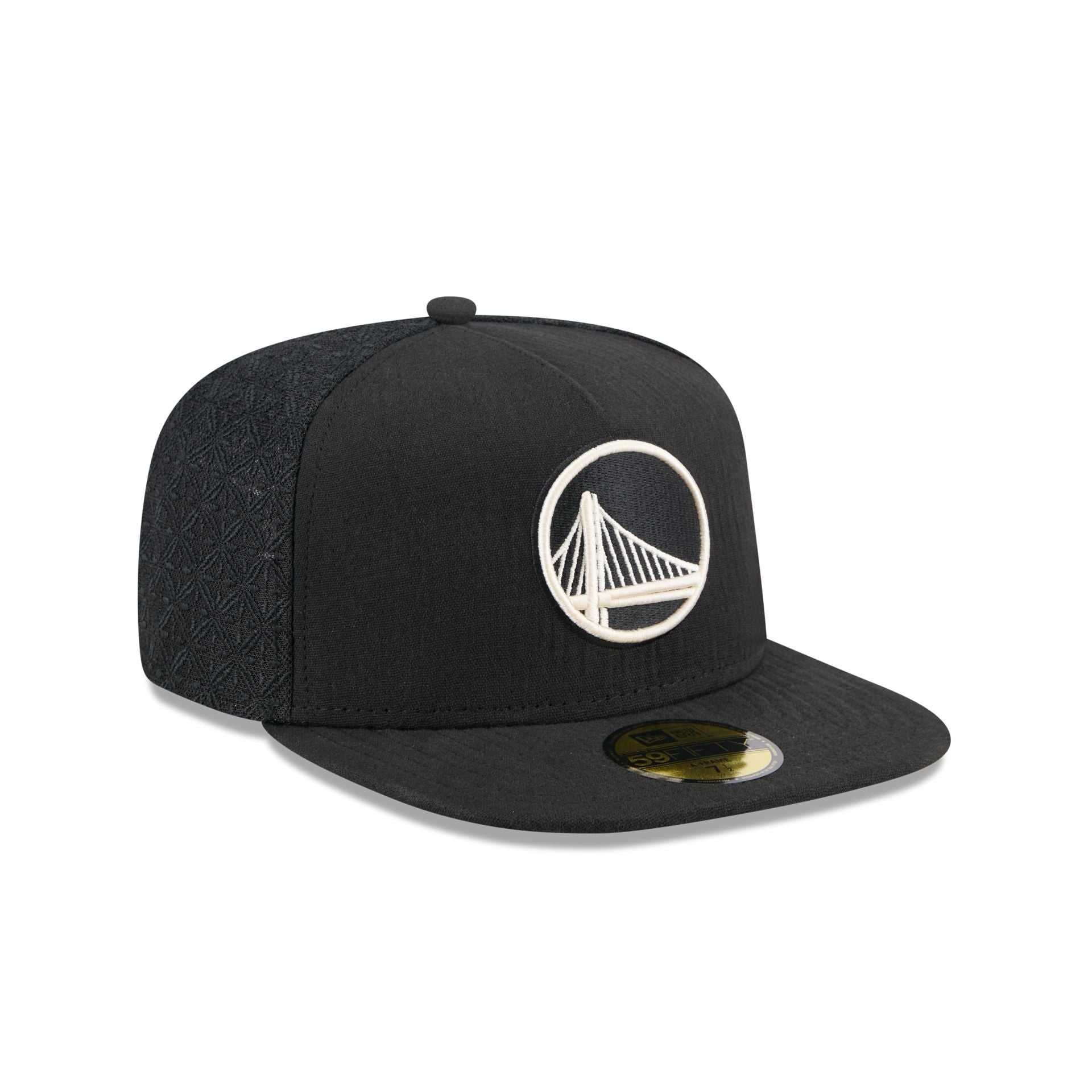 Golden State Warriors Black Mesh 59FIFTY A-Frame Fitted Hat - Image 3