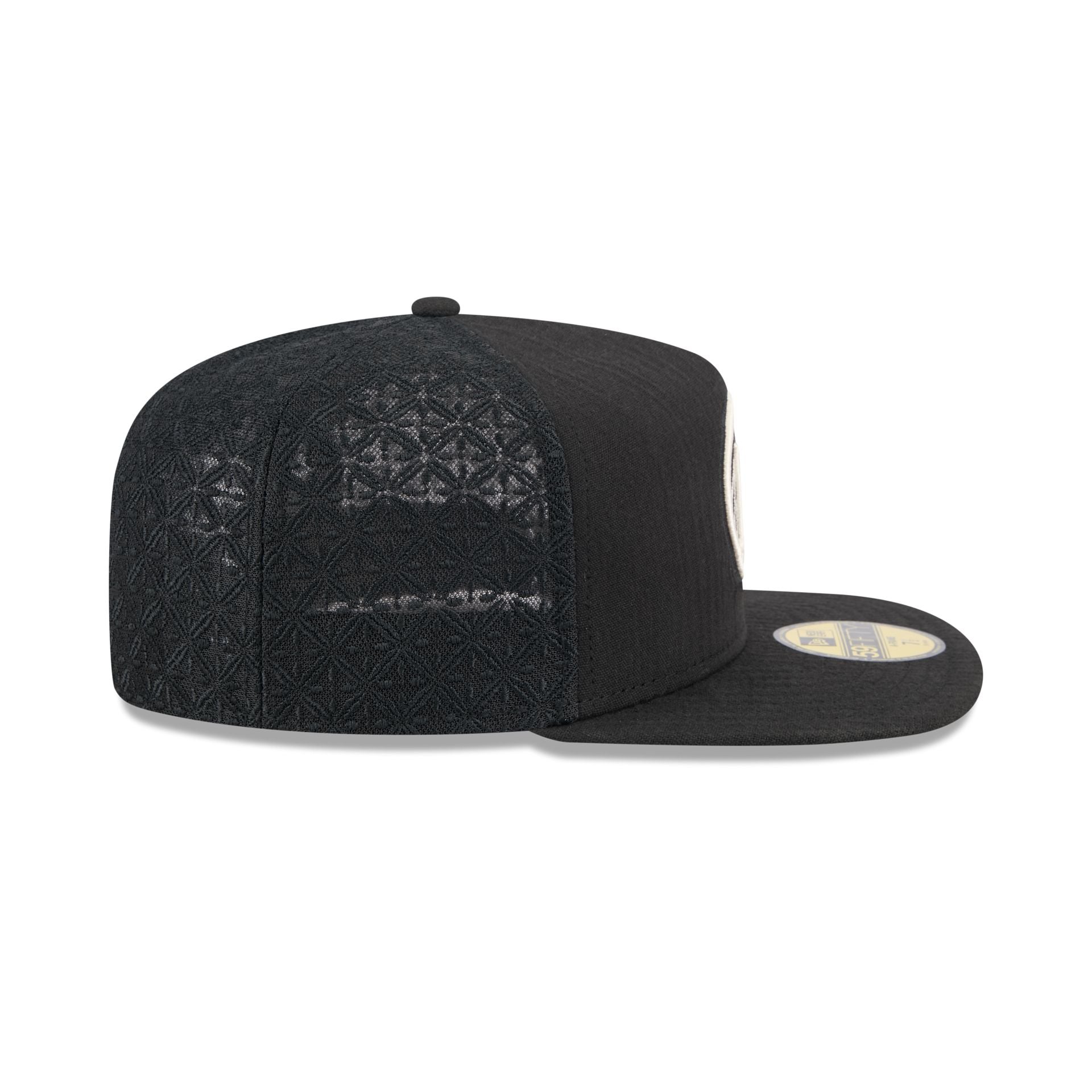 Golden State Warriors Black Mesh 59FIFTY A-Frame Fitted Hat - Image 5