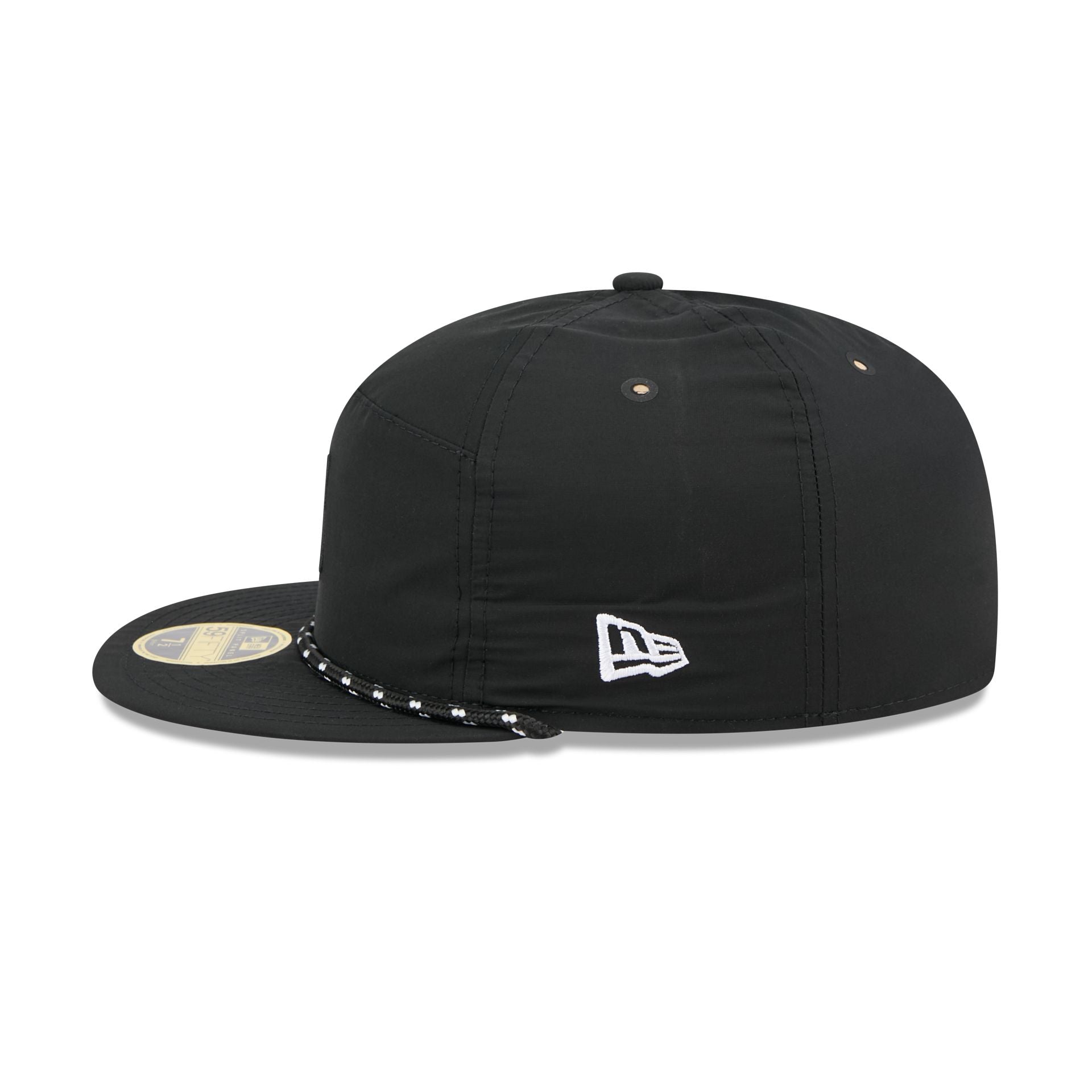 Los Angeles Dodgers Black Poly Rope Split Panel 59FIFTY Fitted Hat - Image 4