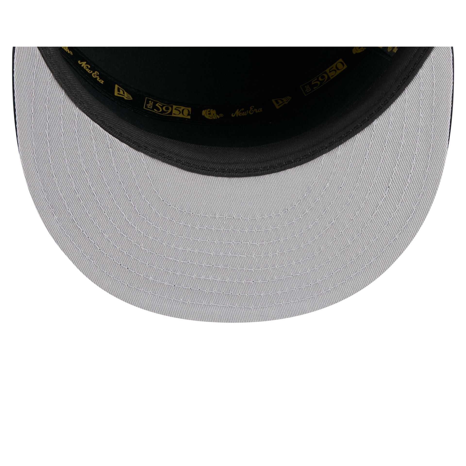 New York Rangers Black Poly Rope Split Panel 59FIFTY Fitted Hat - Image 7