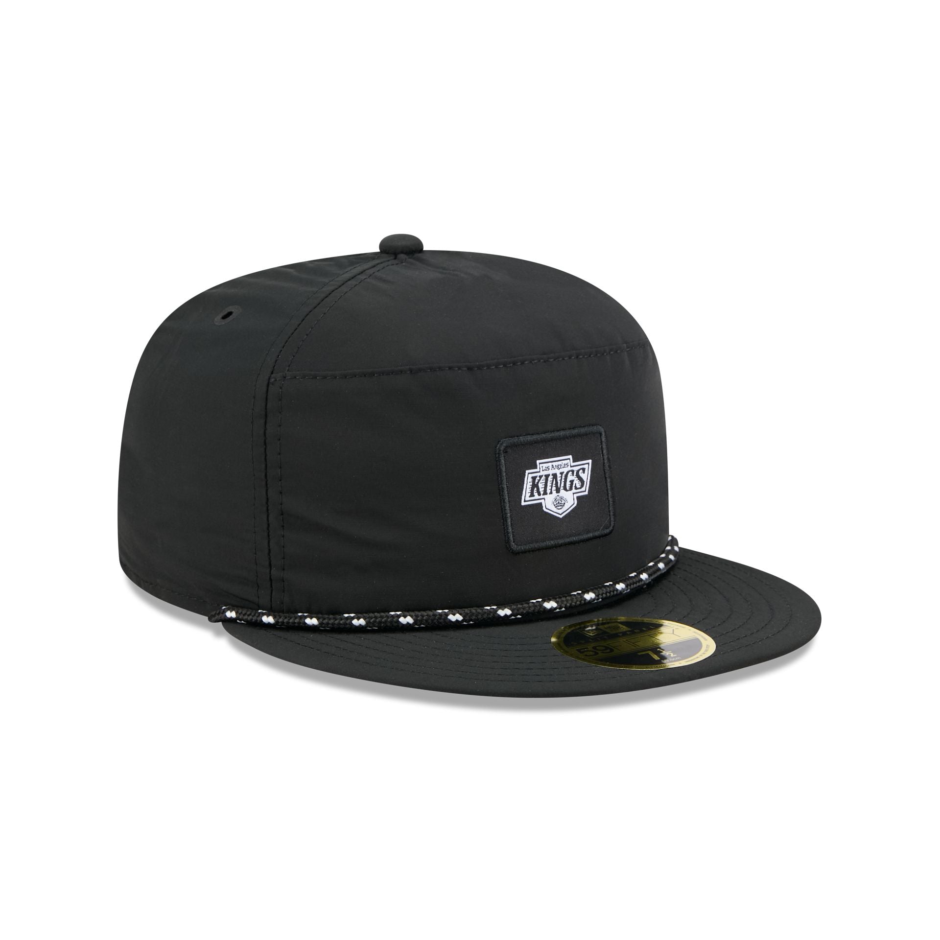 Los Angeles Kings Black Poly Rope Split Panel 59FIFTY Fitted Hat - Image 3