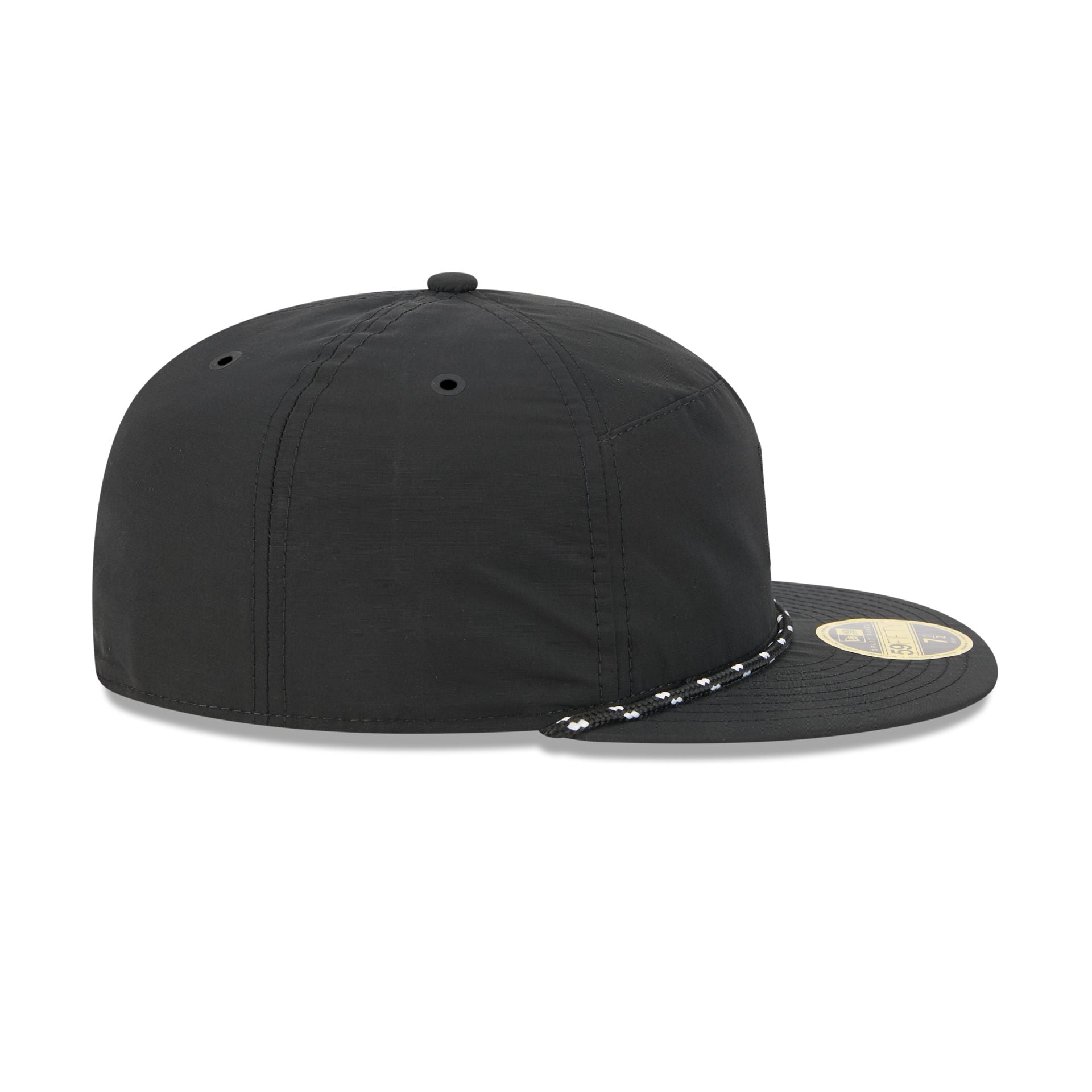 Las Vegas Raiders Black Poly Rope Split Panel 59FIFTY Fitted Hat - Image 5